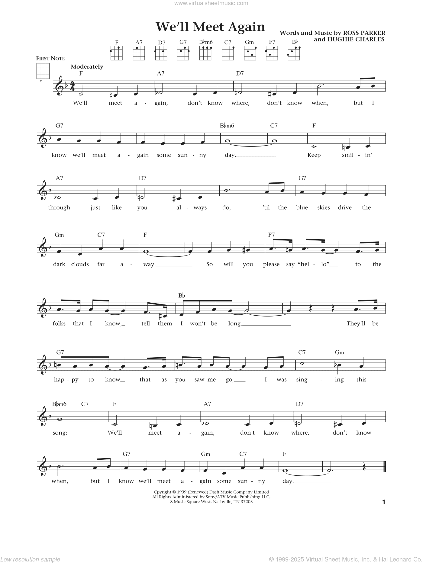 We'll Meet Again (from The Daily Ukulele) (arr. Liz and Jim Beloff)