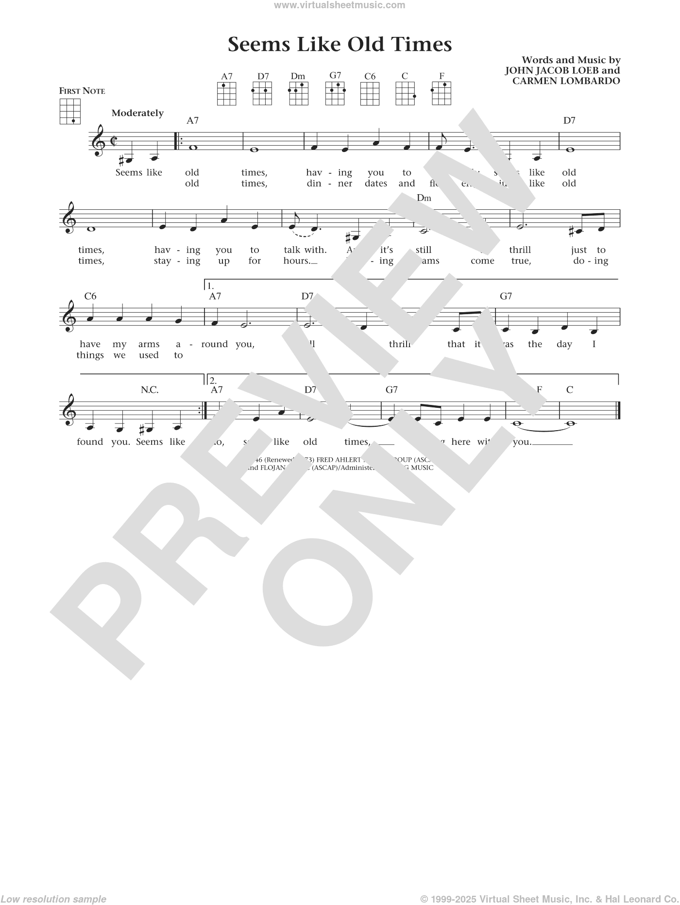 Seems Like Old Times (from The Daily Ukulele) (arr. Liz and Jim Beloff)