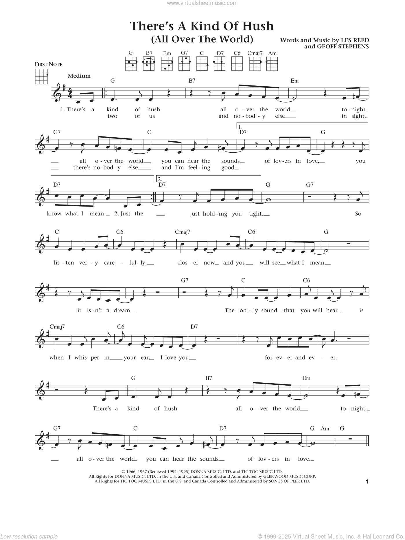 There's A Kind Of Hush (All Over The World) (from The Daily Ukulele) (arr. Liz and Jim Beloff)