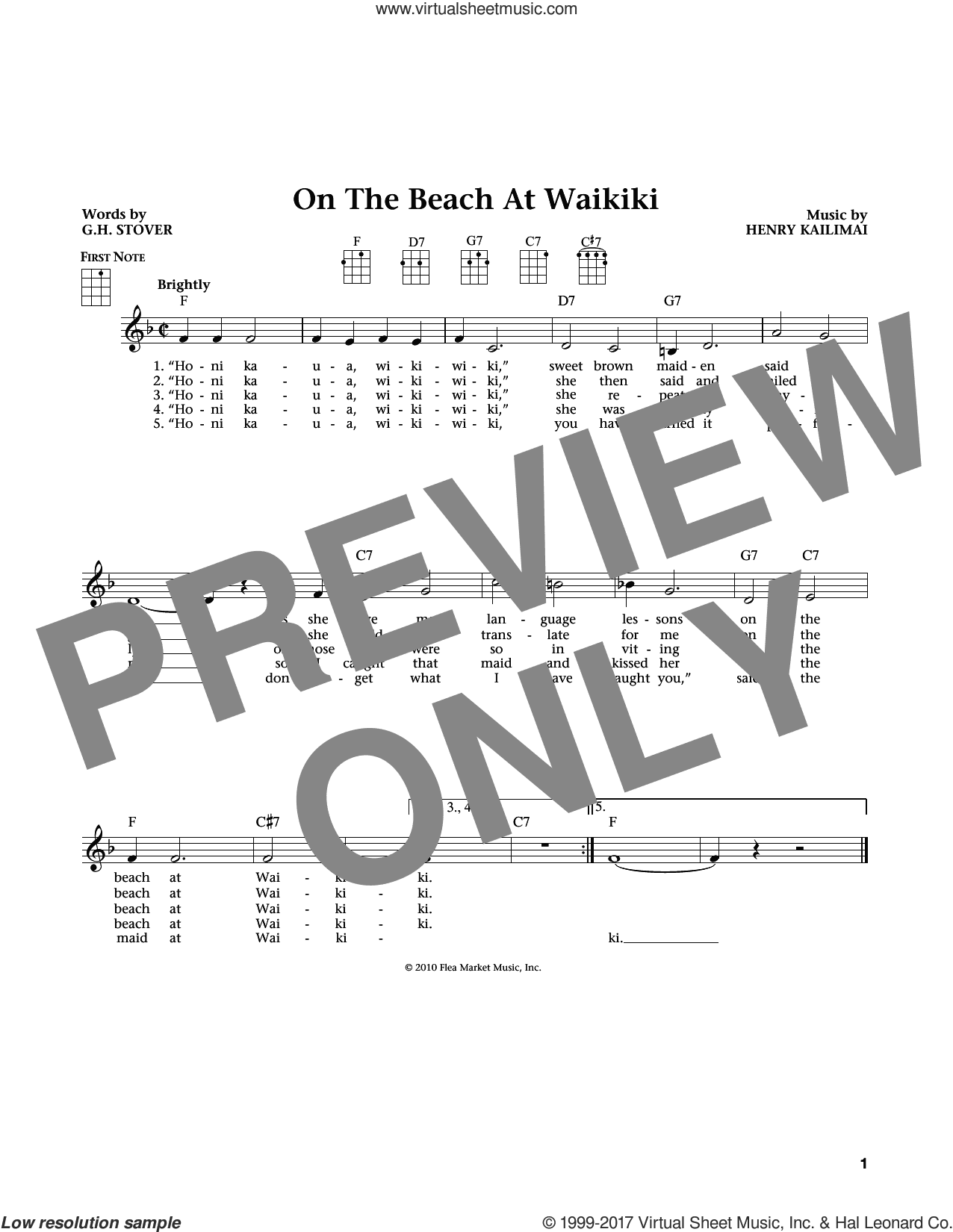 On The Beach At Waikiki (from The Daily Ukulele) (arr. Liz and Jim Beloff)