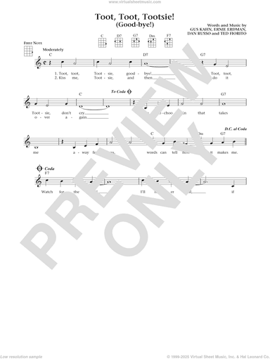 Toot, Toot, Tootsie! (Good-bye!) (from The Daily Ukulele) (arr. Liz and Jim Beloff)