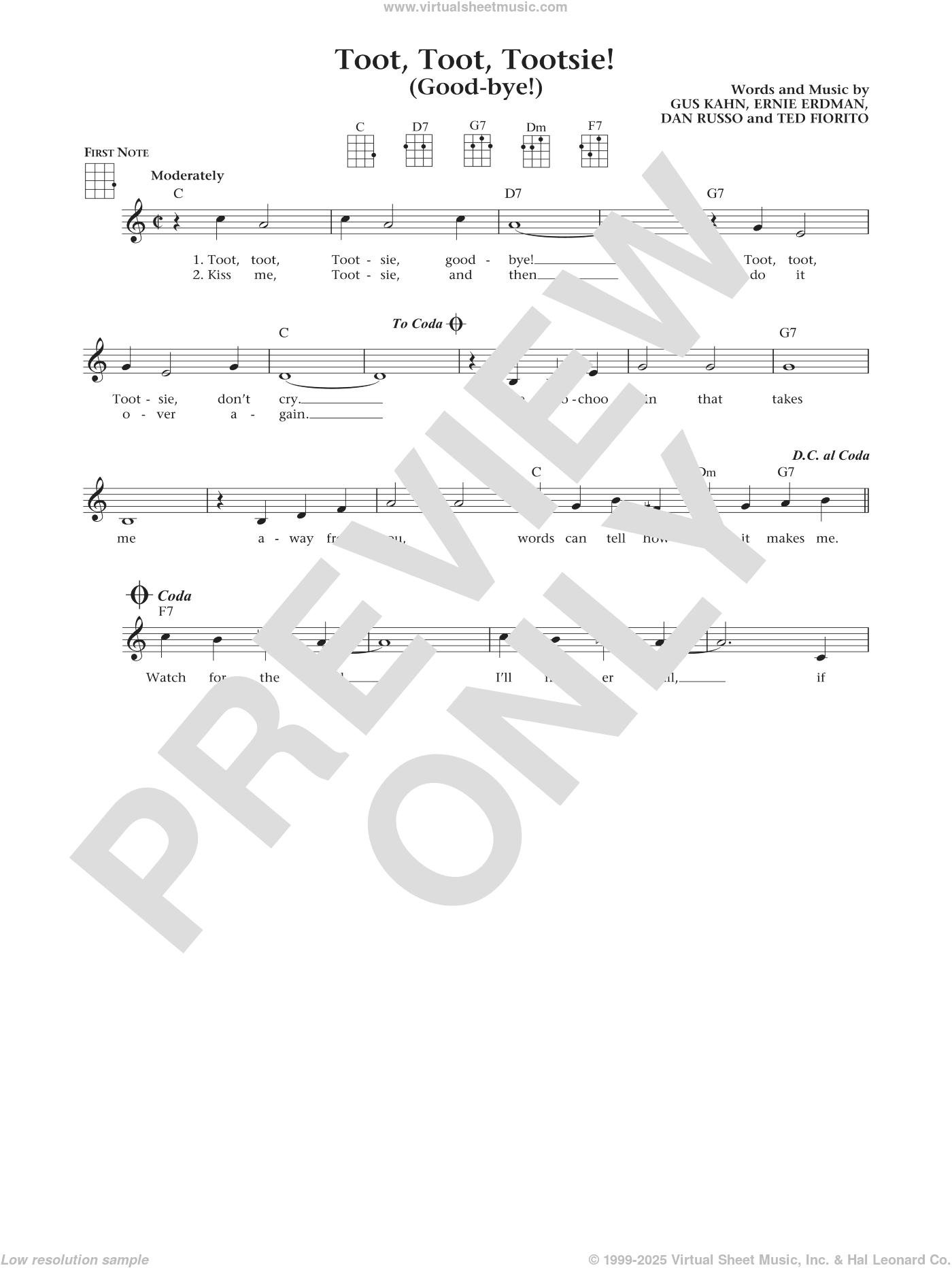 Toot, Toot, Tootsie! (Good-bye!) (from The Daily Ukulele) (arr. Liz and Jim Beloff)