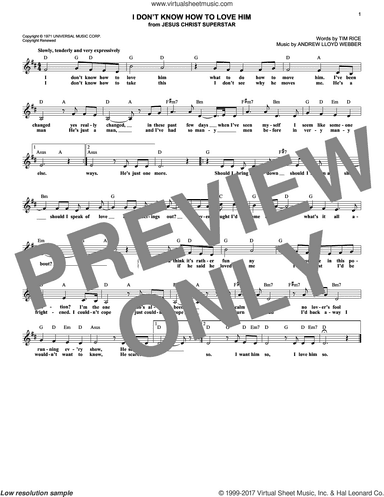 I Don't Know How To Love Him (from Jesus Christ Superstar)