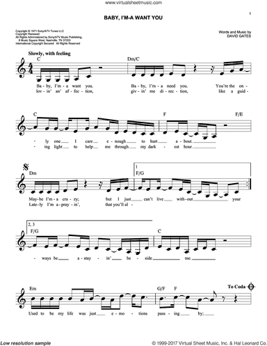 Baby, I'm-A Want You