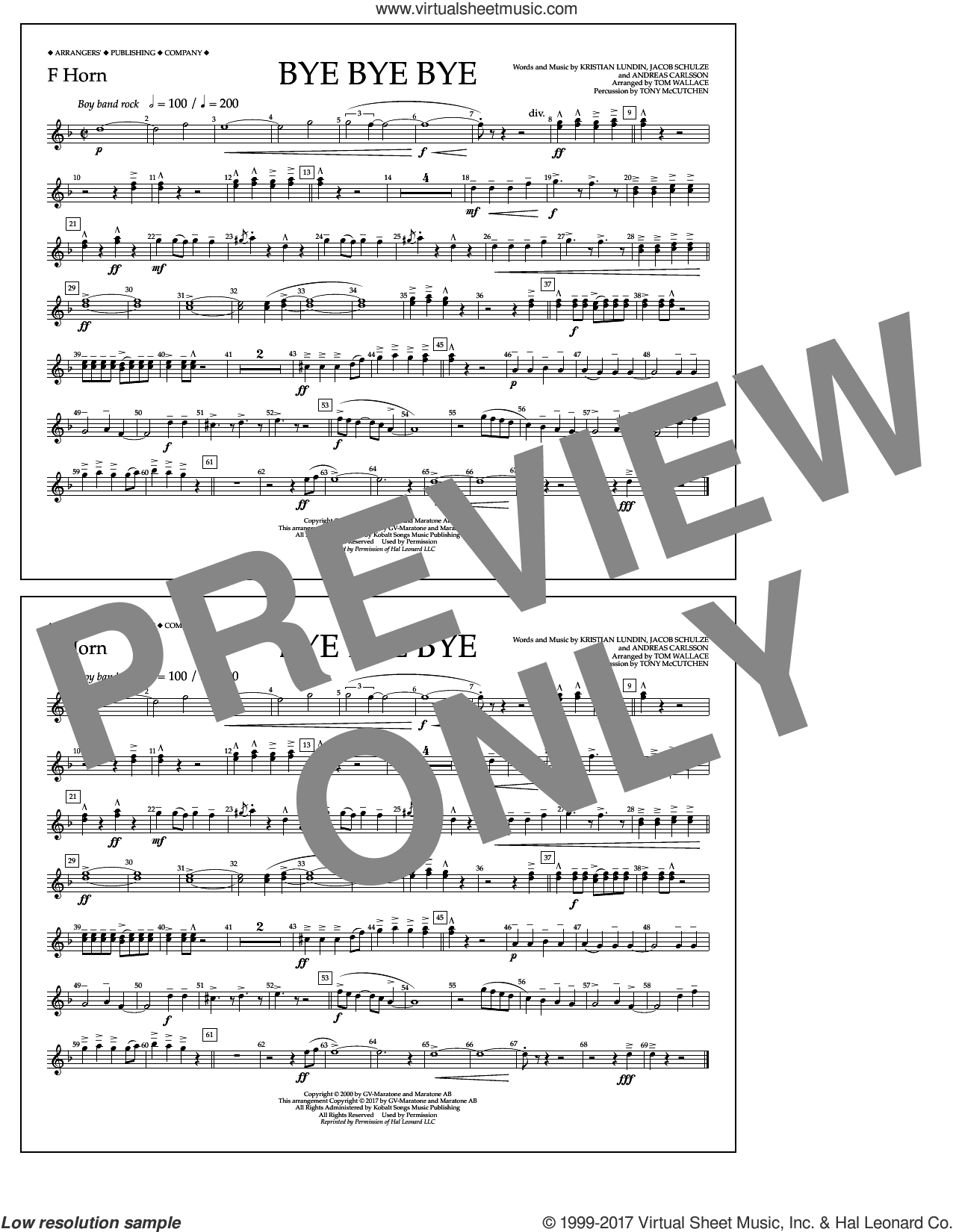 Bye Bye Bye (arr. Tom Wallace)