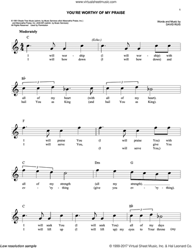 You're Worthy Of My Praise