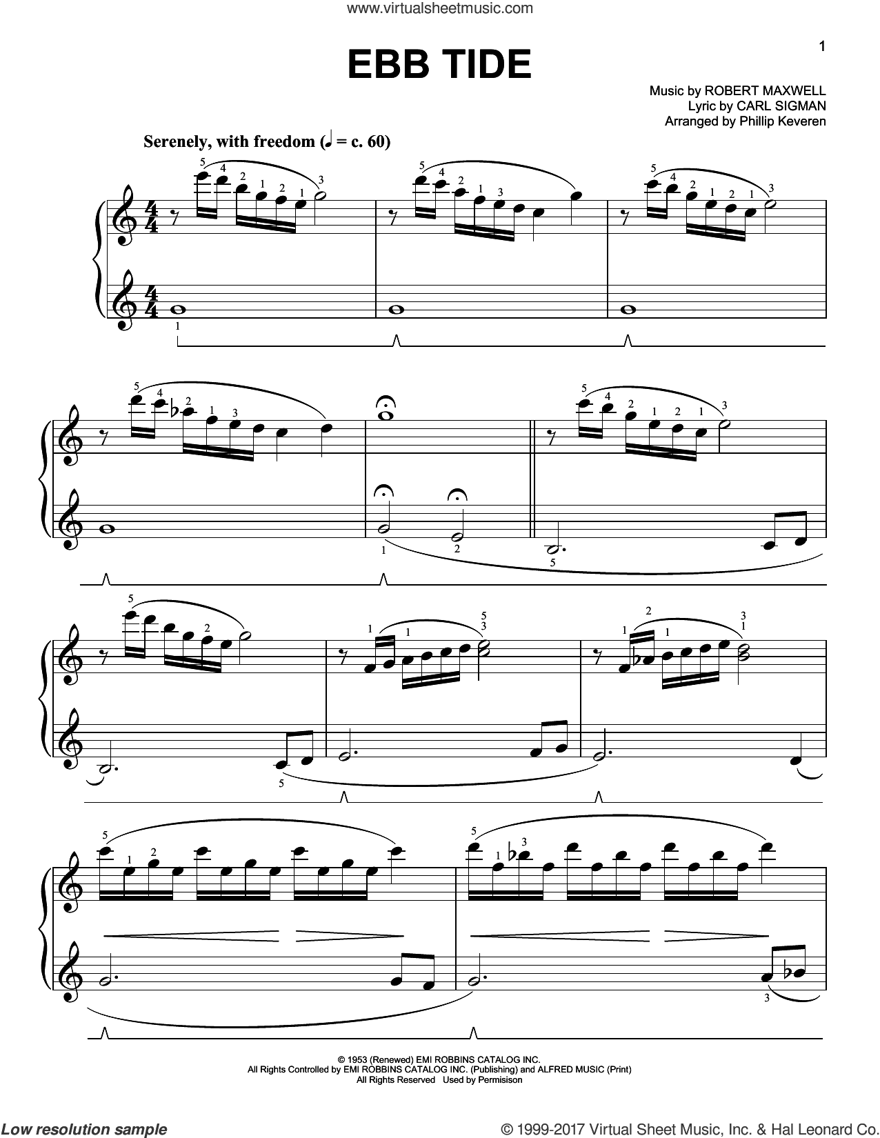 Ebb Tide [Classical version] (arr. Phillip Keveren)