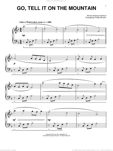 Go, Tell It On The Mountain [Classical version] (arr. Phillip Keveren)
