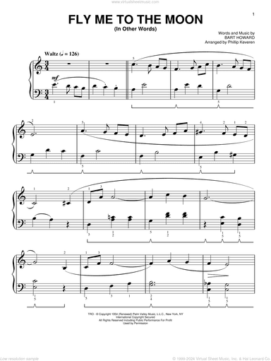 Fly Me To The Moon (In Other Words) [Classical version] (arr. Phillip Keveren)