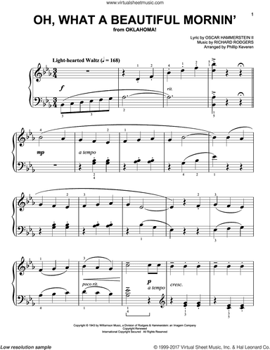 Oh, What A Beautiful Mornin' [Classical version] (from Oklahoma!) (arr. Phillip Keveren)