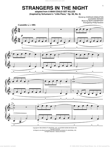 Strangers In The Night [Classical version] (arr. Phillip Keveren)