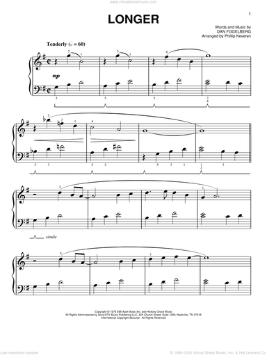 Longer [Classical version] (arr. Phillip Keveren)
