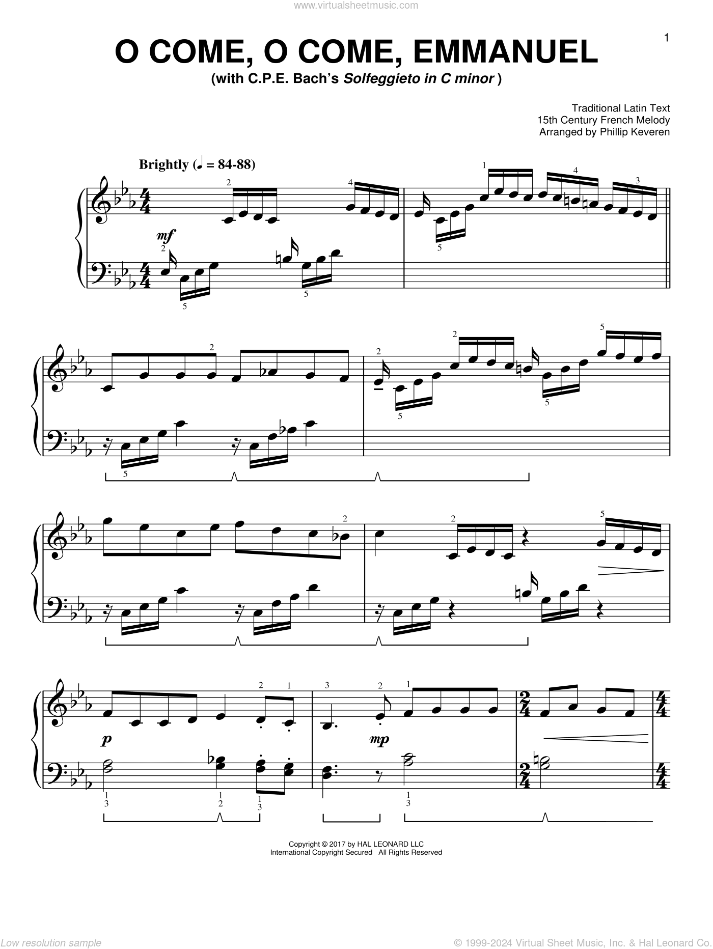 O Come, O Come, Emmanuel [Classical version] (arr. Phillip Keveren)