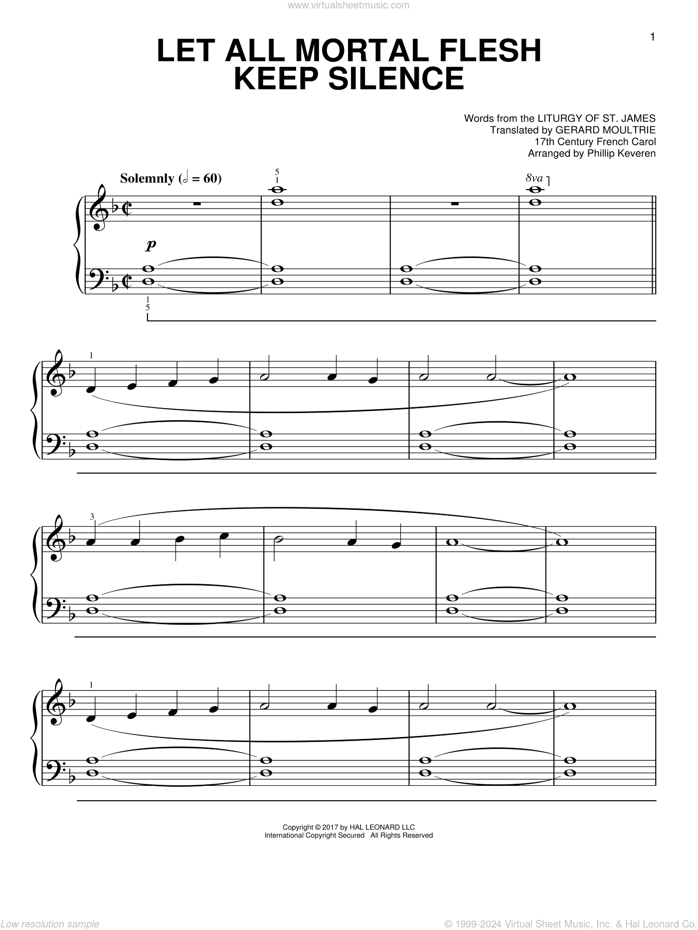 Let All Mortal Flesh Keep Silence [Classical version] (arr. Phillip Keveren)