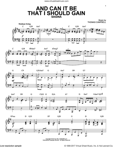 And Can It Be That I Should Gain [Jazz version]