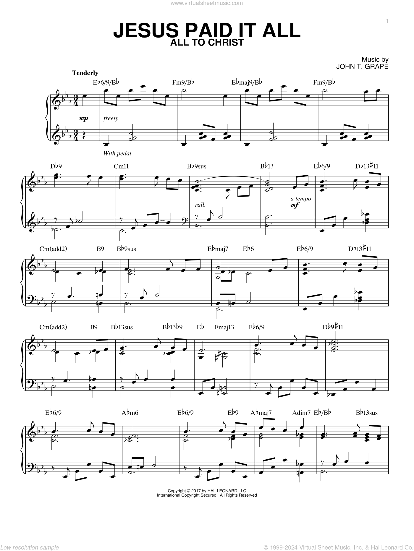 Jesus Paid It All [Jazz version]