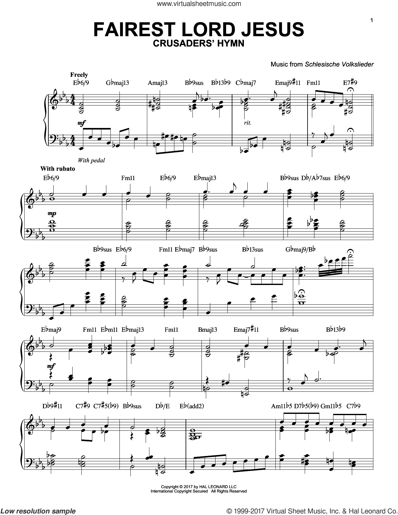 Fairest Lord Jesus [Jazz version]