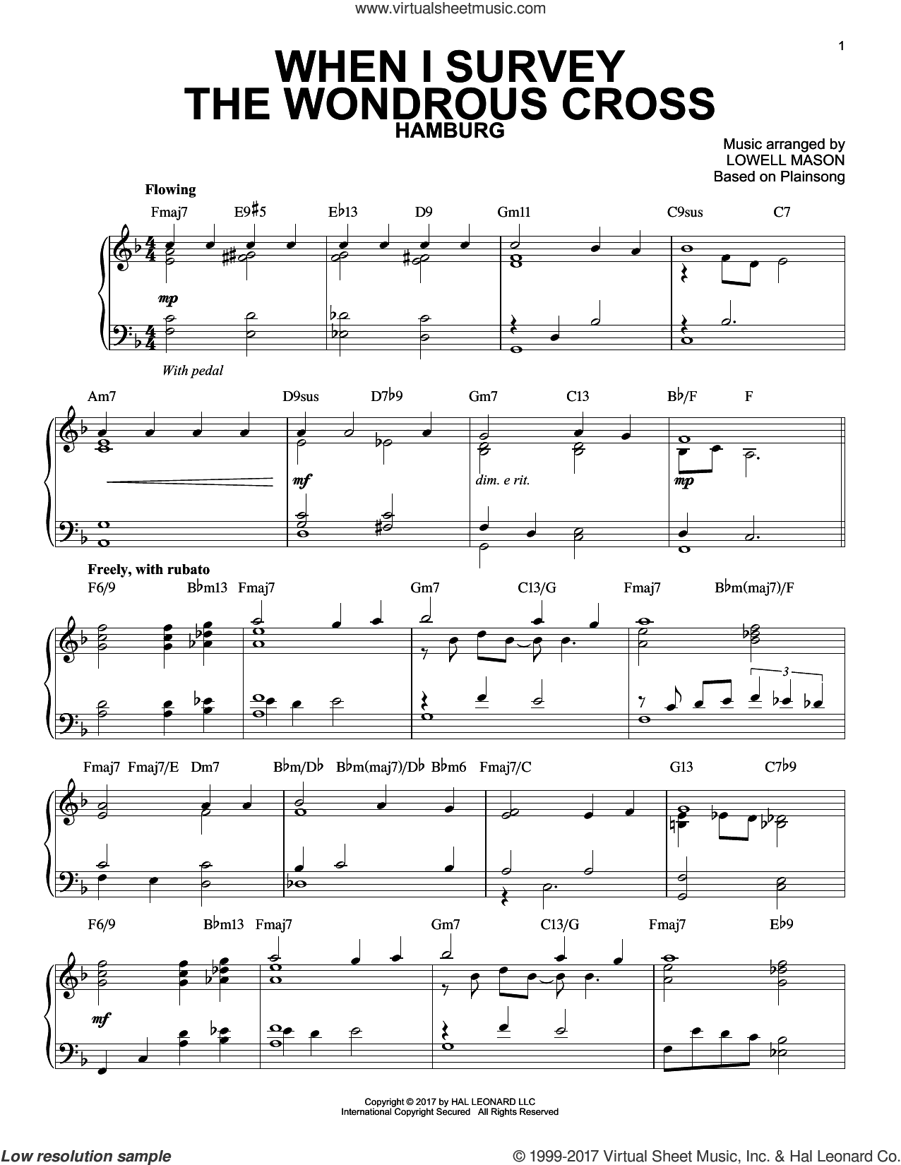 When I Survey The Wondrous Cross [Jazz version]