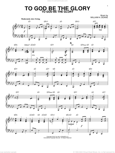 To God Be The Glory [Jazz version]