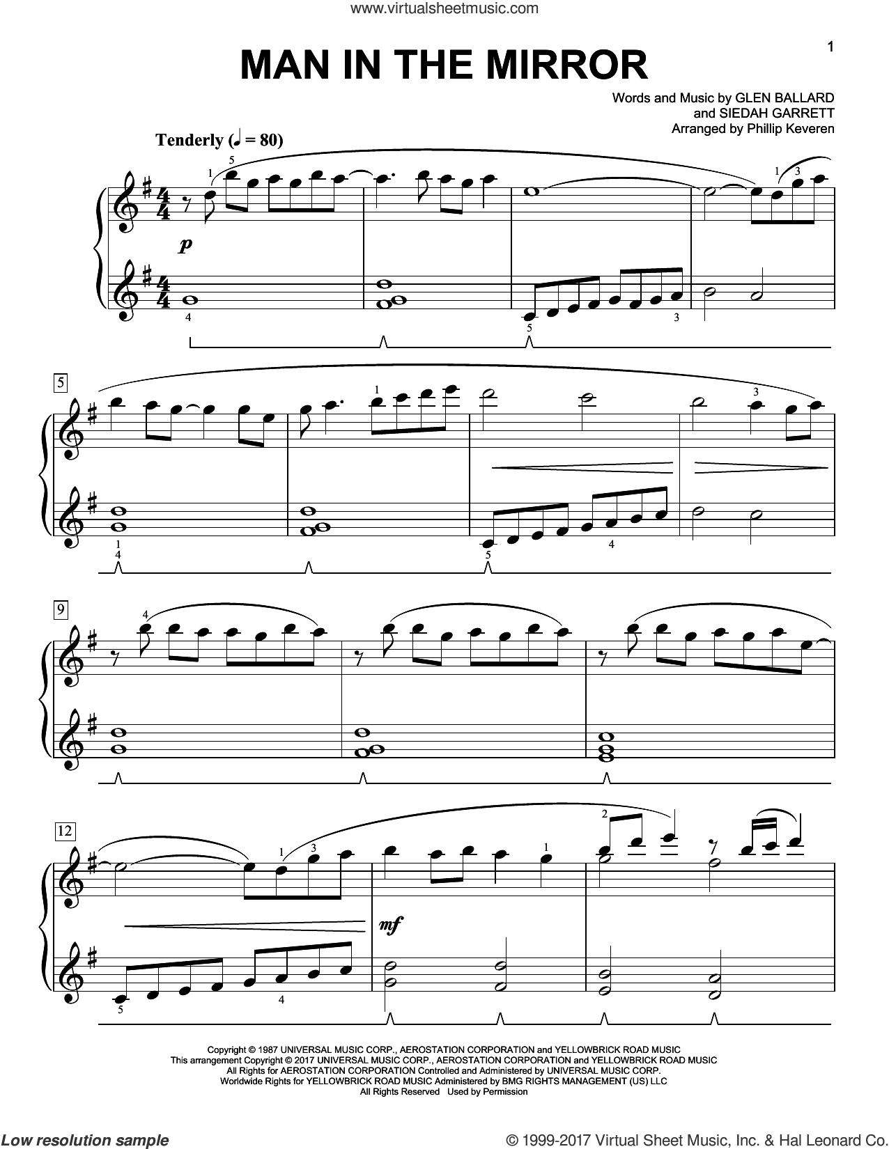 Man In The Mirror [Classical version] (arr. Phillip Keveren)
