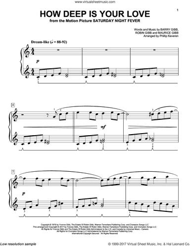 How Deep Is Your Love [Classical version] (arr. Phillip Keveren)