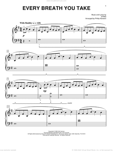 Every Breath You Take [Classical version] (arr. Phillip Keveren)