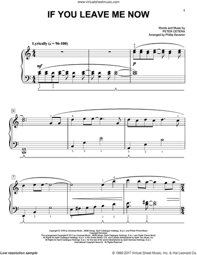 If You Leave Me Now [Classical version] (arr. Phillip Keveren)