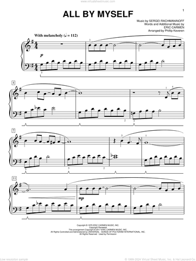 All By Myself [Classical version] (arr. Phillip Keveren)