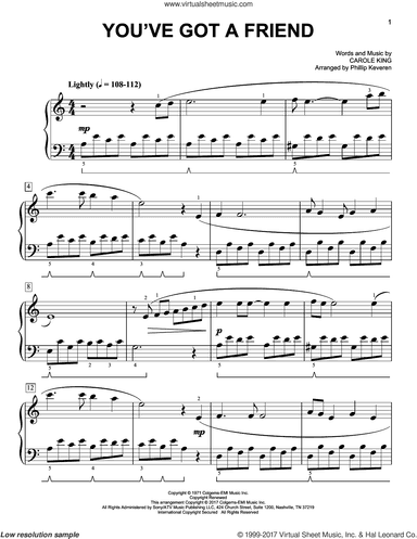 You've Got A Friend [Classical version] (arr. Phillip Keveren)