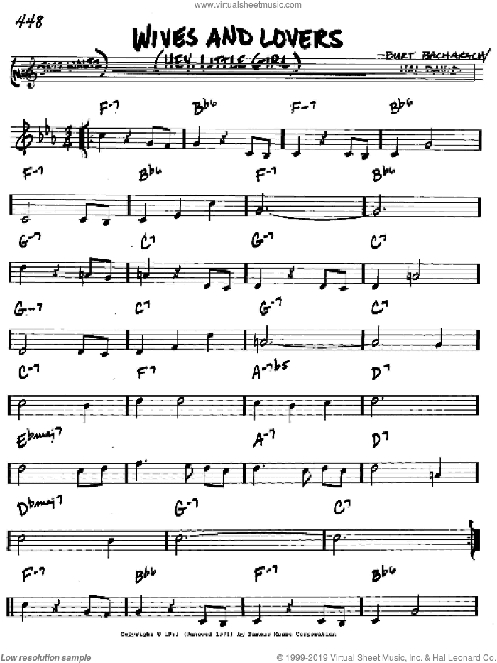 Wives And Lovers (Hey, Little Girl)