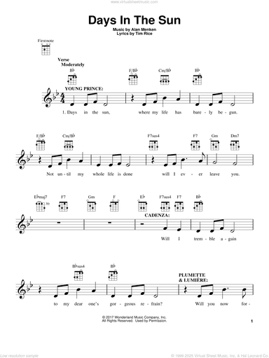 Days In The Sun (from Beauty And The Beast)