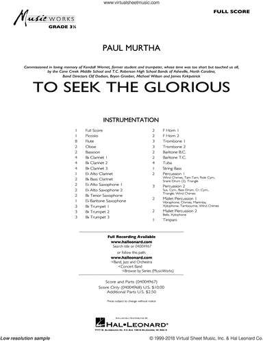 To Seek the Glorious (COMPLETE)