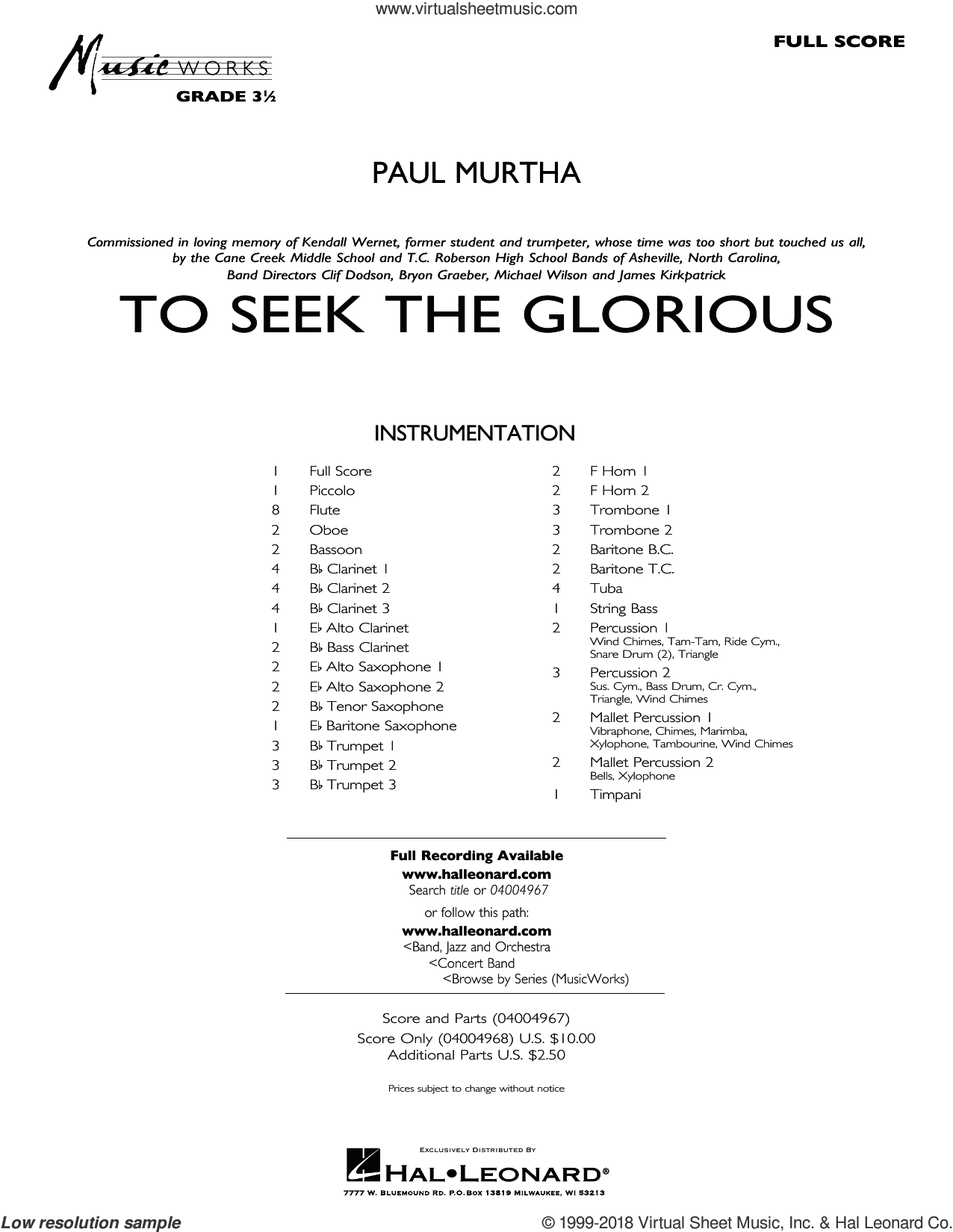 To Seek the Glorious (COMPLETE)
