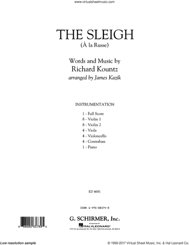 The Sleigh (A� La Russe) (COMPLETE)