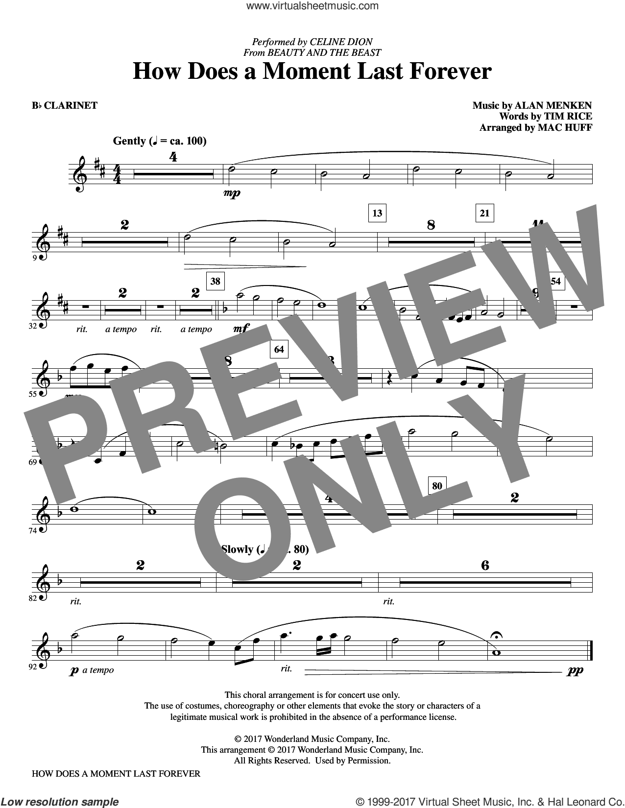 How Does a Moment Last Forever (from Beauty And The Beast) (arr. Mac Huff)