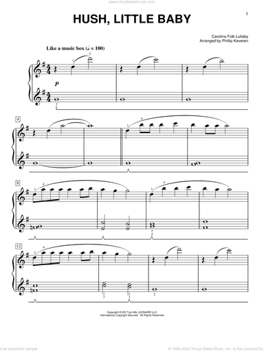 Hush, Little Baby [Classical version] (arr. Phillip Keveren)
