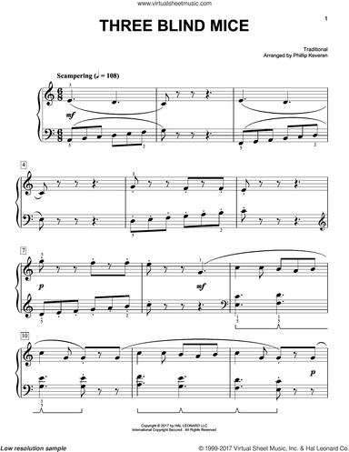 Three Blind Mice [Classical version] (arr. Phillip Keveren)