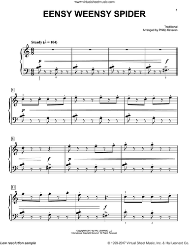 Eensy Weensy Spider [Classical version] (arr. Phillip Keveren)