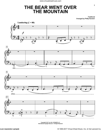 The Bear Went Over The Mountain [Classical version] (arr. Phillip Keveren)