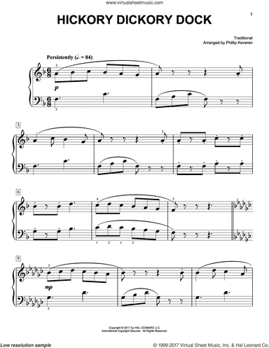 Hickory Dickory Dock [Classical version] (arr. Phillip Keveren)