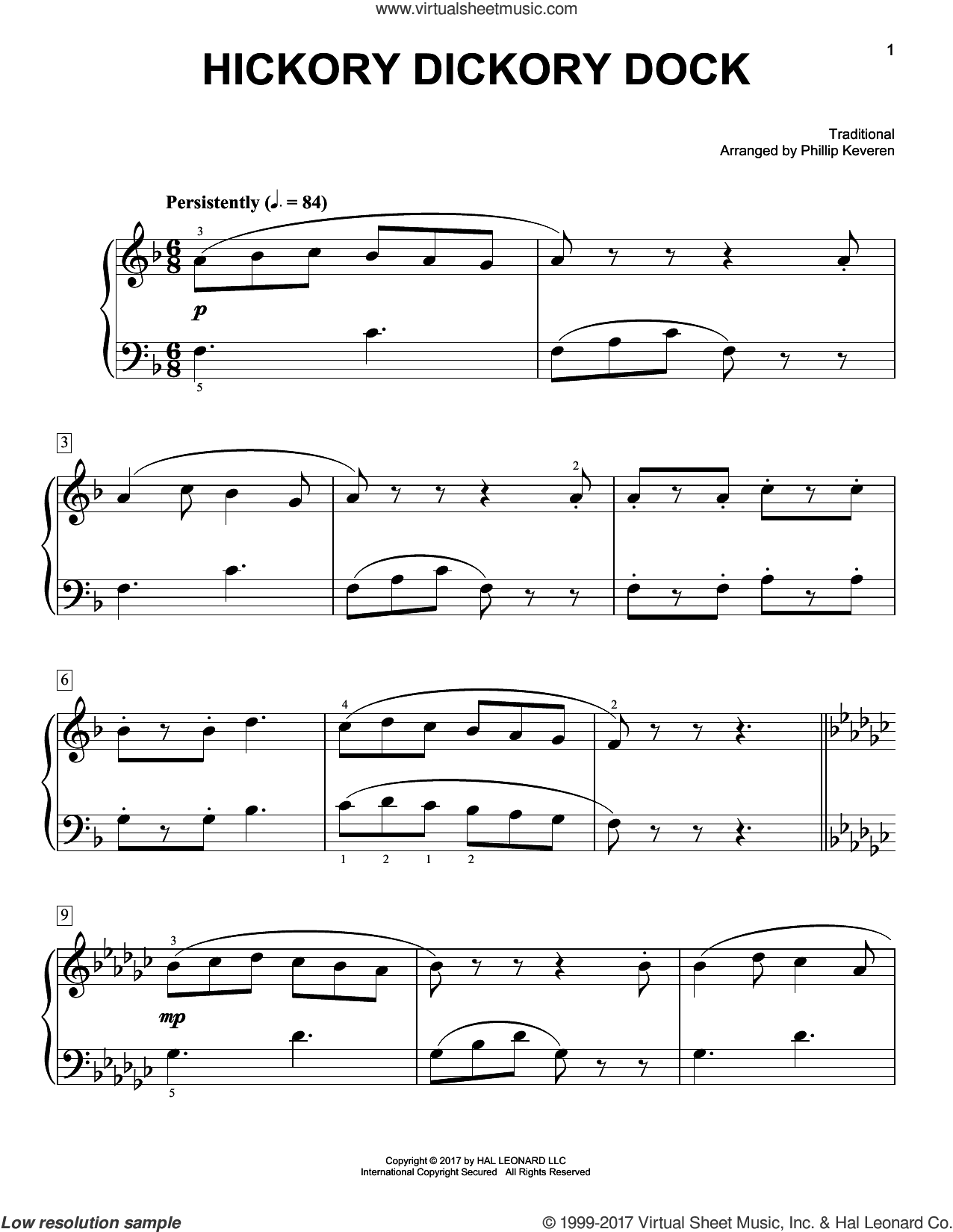 Hickory Dickory Dock [Classical version] (arr. Phillip Keveren)