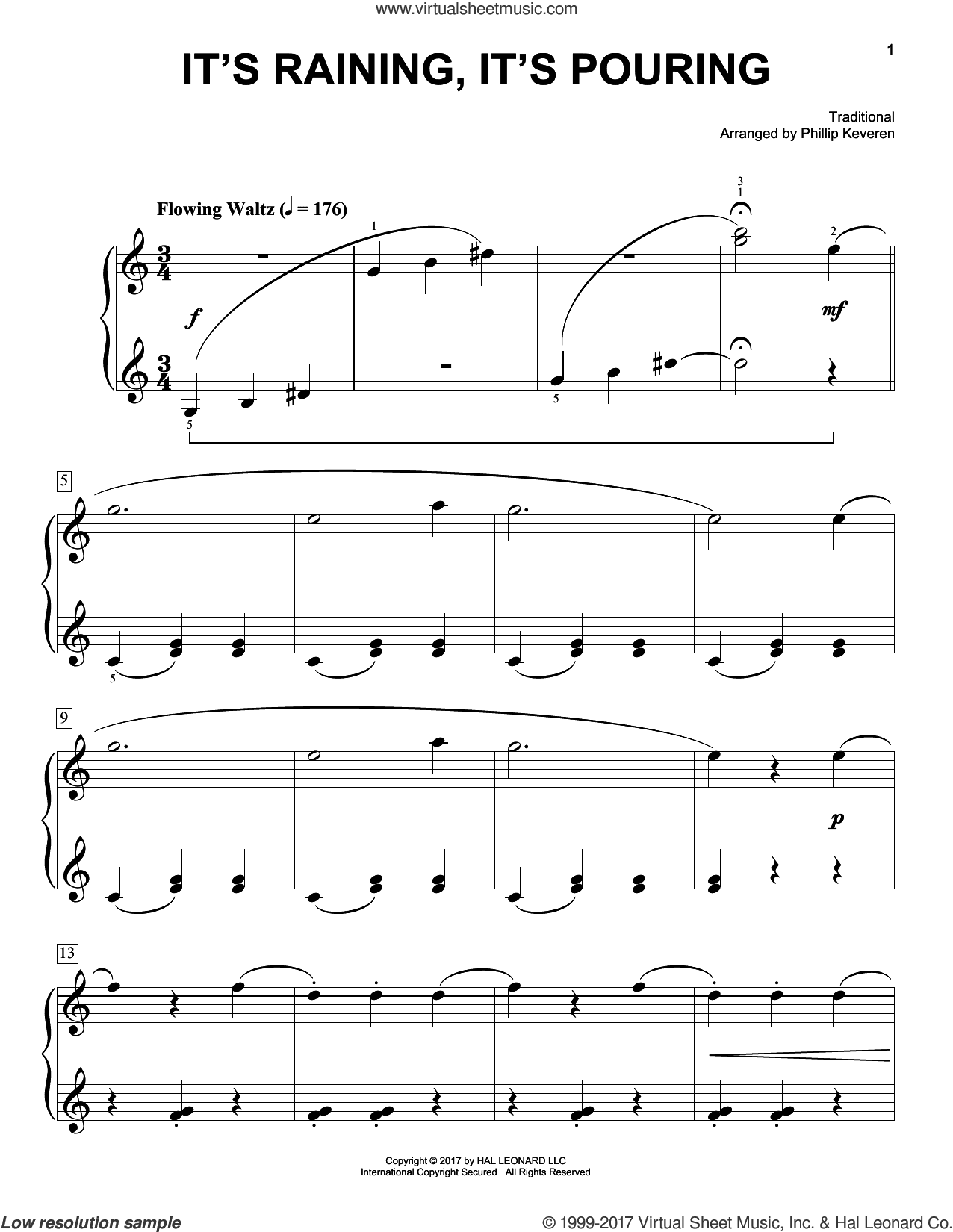 It's Raining, It's Pouring [Classical version] (arr. Phillip Keveren)