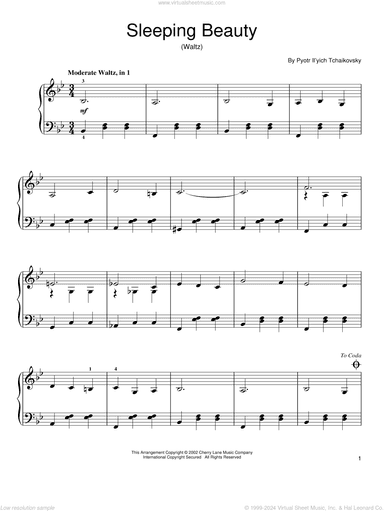 The Sleeping Beauty Waltz, (easy)
