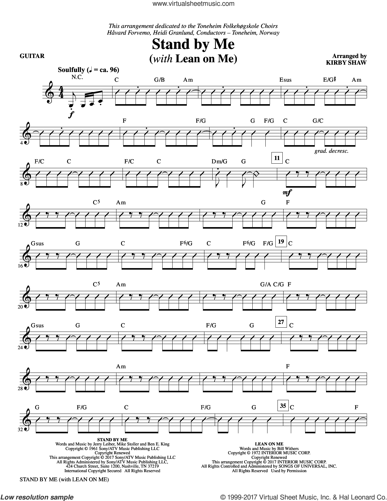 Stand By Me (with "Lean On Me") (complete set of parts)