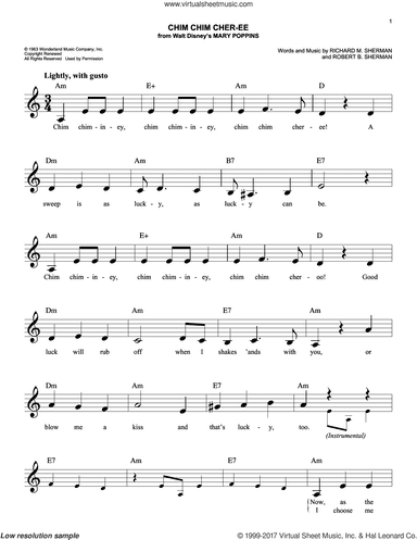 Chim Chim Cher-ee (from Mary Poppins)