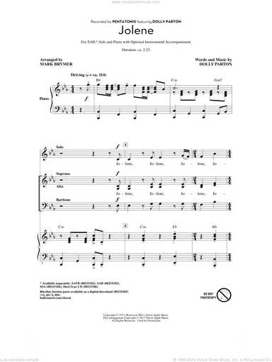 Jolene (feat. Dolly Parton) (arr. Mark Brymer)