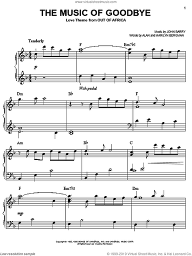 The Music Of Goodbye