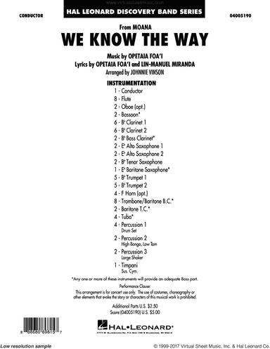 We Know the Way (from Moana) (arr. Johnnie Vinson)