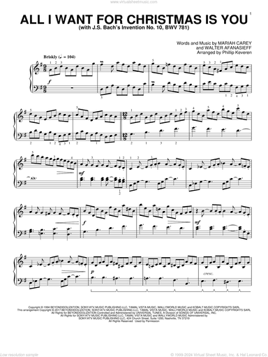 All I Want For Christmas Is You [Classical version] (arr. Phillip Keveren)