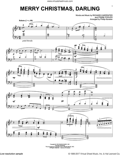 Merry Christmas, Darling [Classical version] (arr. Phillip Keveren)